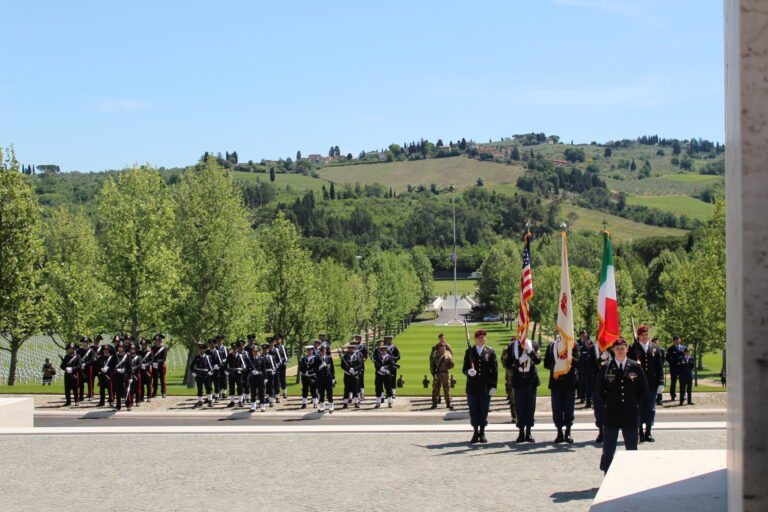 A U.S. Honor Guard participated in the 2017 Memorial Day Ceremony at Florence American Cemetery.
